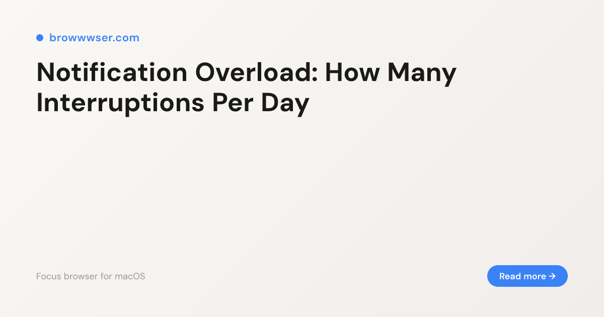 Notification Overload: How Many Interruptions Per Day